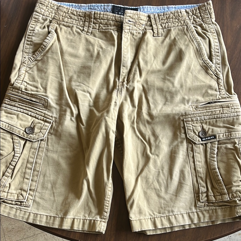 Quiksilver Tan Cargo Shorts Relaxed Fit
